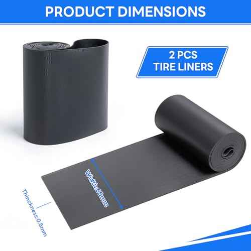YunSCM 2-Pcs 20 x 4 Fat E-Bike Rim Strips Nylon Rim Tape Tire Liners Compatible with 20x4.0 E-Bike Electric Bike, Mountian Bicycle Bike Fat Tires