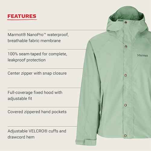 MARMOT mens Cascade Durable & Waterproof Rain Jacket