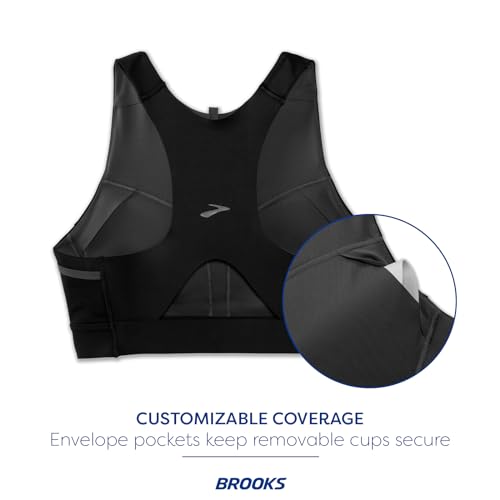 Brooks Women's 3 Pocket Sports Bra for Running, Workouts & Sports