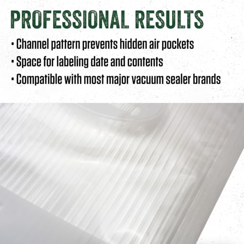 MaxVac Pint Vacuum Sealer Bags 6 x 10 in - 100 Count, 3.5 Mil Puncture-Resistant, Reusable