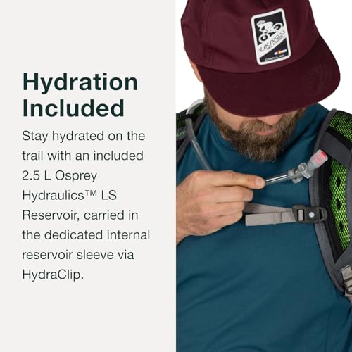 Osprey Sportlite 20L Lightweight Hiking Backpack with Hydraulics Reservoir for Men and Women, Pine Leaf Green