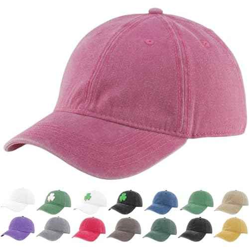 Washed Cotton Unstructured Baseball Cap for Men Women Retro Classic Gift Golf Dad Hats