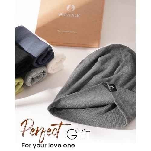 FURTALK Slouchy Beanie for Men Women Soft Knit Stretchy Skull Cap Stylish & Warm