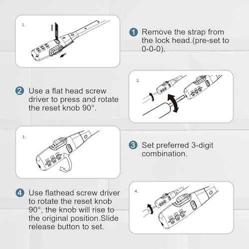 2 Pack Adjustable Zip Tie Lock with 3-Digit Combination for Helmet, Bike Rack, Motorcycle, Skateboard, Luggage, Skis, French Door, Stroller & Cabinet, Lightweight Bicycle Lock