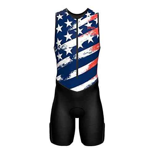 Sparx Men's Premium Triathlon Suit - Padded Tri Suit for Swim, Bike, Run