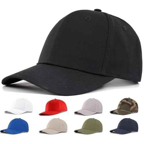 Classic Cotton Baseball Cap(M-L/XL,XXL) Men Women Structured Adjustable Plain Blank Casual Ball Hats
