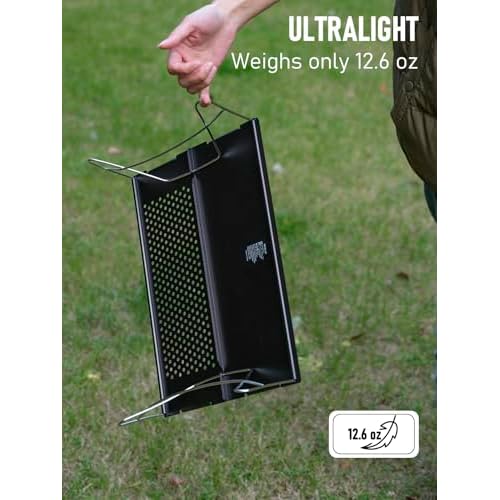 WildCall Mini Solo Folding Table Ultralight Compact with Carry Bag for Backpacking Camping Hiking Beach (Gunmetal)