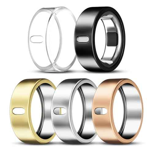 5 Pack Cover Compatible with Oura Ring Gen 4/Oura Ring Gen 3 Horizon/Heritage, Surport Charging with Cover on, Anti-Scratch TPU Protector for Oura Rings Accessories Women Men (Size 8)