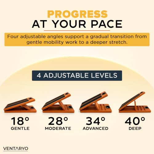 Adjustable Calf Stretch Board with Incline Levels and Cork Ball – Non-Slip Wooden Calf Stretcher