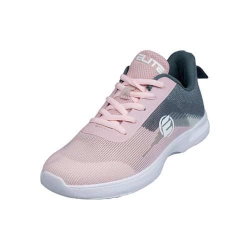 Elite Dash Women’s Bowling Shoes Grey Pink - Comfortable & Stylish Athletic Bowling Shoes, Many Sizes
