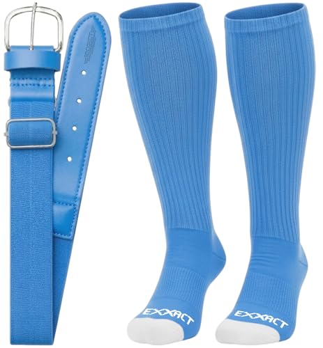 Youth Baseball Socks and Belt Combo Small Columbia Blue - Kids Sports Gear