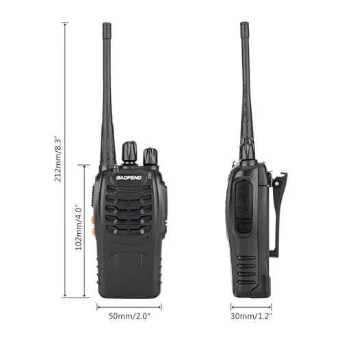 Baofeng Radio 888S Walkie Talkies Rechargeable Walkie-Talkies Long Range with Earpieces for Adults, 2 Way Radios Kids walkie talkies 10 Pack