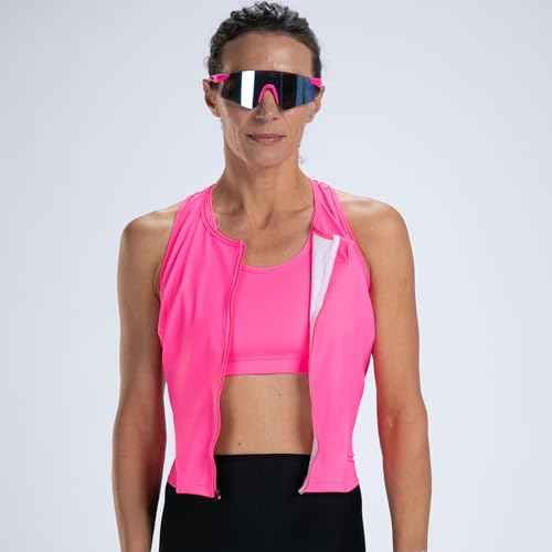 Zoot Women¡¯s Core Sleeveless Tri Aero SLVS FZ Racesuit, Quick-Dry Sleeveless Triathlon Suit with Chamois & Race Storage