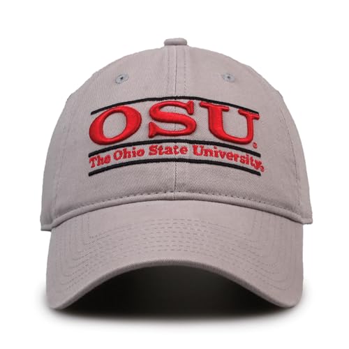 Unisex Trucker Mesh Hat Ohio State Buckeyes Light Grey One Size - Split Bar Design