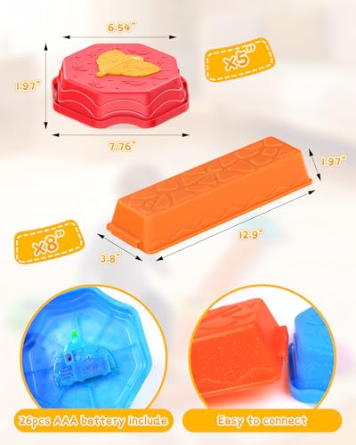 Kids Light Up Balance Beam Set - Musical Stepping Stones & Obstacle Course