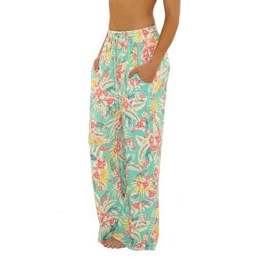 Salt Life womens Biscayne Linda Pants, Casual, Wide Leg, Beach Cover Ups for Women