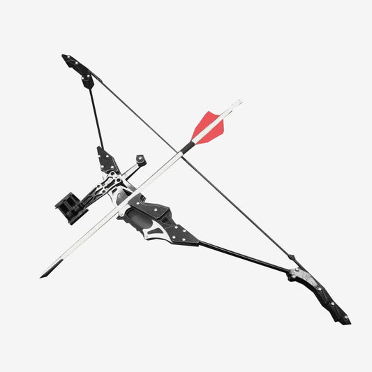 18.9-inch Bow and Arrow,Stainless Steel Mini Bow, Arrow Mini Reverse Bow, Mini Composite Bow, Metal Bow, Indoor Competitive Shooting Sports Shooting,Advanced Stainless Steel Material (White)