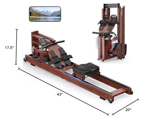 YOSUDA Water Rowing Machines for Home Use- Foldable Rower Machine 400LBS Weight Capacity with Dedicated Monitor & Bluetooth APP, Comfortable Seat
