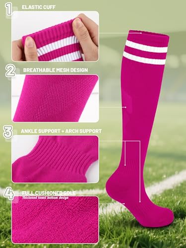 Kids Soccer Shin Guards Set with Sleeves and Socks - Youth Impact Protection