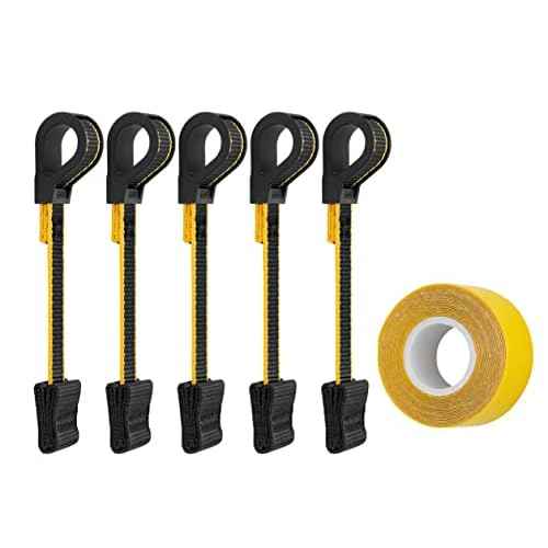 PETZL, Toolink S Attachment and Tooltape, Attachments for Tools Weighing up to 2,3 kg (Pack of 5 TOOLINK S Tether and a TOOLTAPE Adhesive)