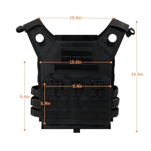Youth Tactical Vest Adjustable Airsoft Paintball Combat Vest with MOLLE System
