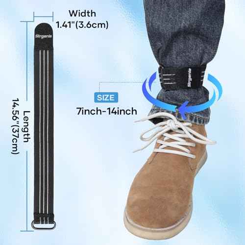 Elastic Ankle Straps, Cowboy Boot Straps, Adjustable Elastic Pant Leg Straps for Biking, Fishing, Hiking, Wading etc.