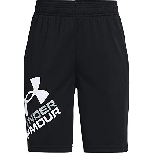 Under Armour Boys' Prototype 2.0 Logo Shorts - Small Black and White