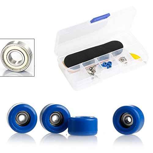 1 Pack Professional Mini Maple Wooden Fingerboards, Finger Skateboard Toy Set for Kids (Black)