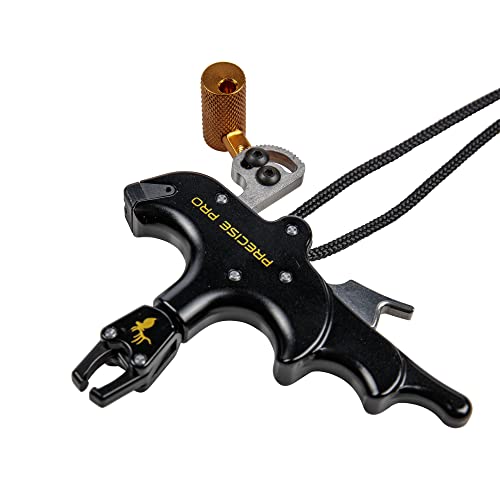 Trophy Ridge Precise Pro Archery Release - Pro Performance, 4-Finger Design, Smooth Sear-Style Mechanism, Torque-Free Rotation, Adjustable Thumb-Trigger and Sear Tension, Sling Wrist Strap Included