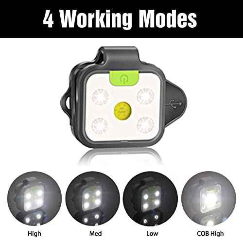 Outdoor Night Running Lights, 2Pack LED Running Lights for Runners with Rechargeable Battery for Camping, Hiking, Running, Jogging, Outdoor Adventure