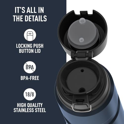 Thermos Stainless King Vacuum-Insulated Drink Bottle 24oz Midnight Blue
