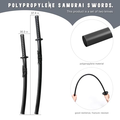 Polypropylene Training Katana Sword Set for Martial Arts Practice with Belt and Stand