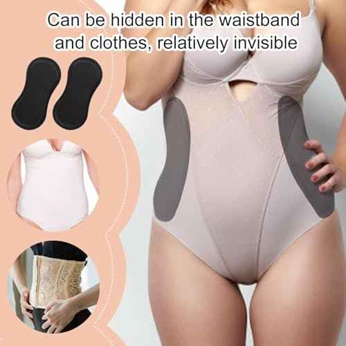 2pcs Abdominal Side Compression Boards, 11.81x5.51x0.47in Sponge Material Lipo Foam Lateral Protectors for Post Surgery Recovery Waist Filling Skin Anti-Sagging(Black)