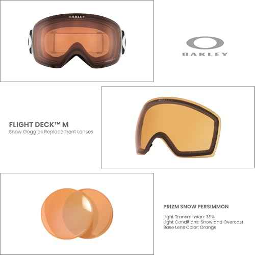 Oakley Flight Deck Medium Ski Goggles REPLACEMENT LENSES OO7064 For Men For Women+ Bundle Microfiber Pouch