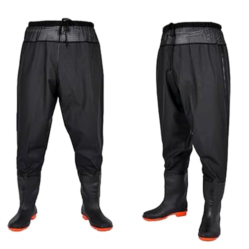 Fishing Waders with Boots Nylon PVC Waist Waders for Men Women M10