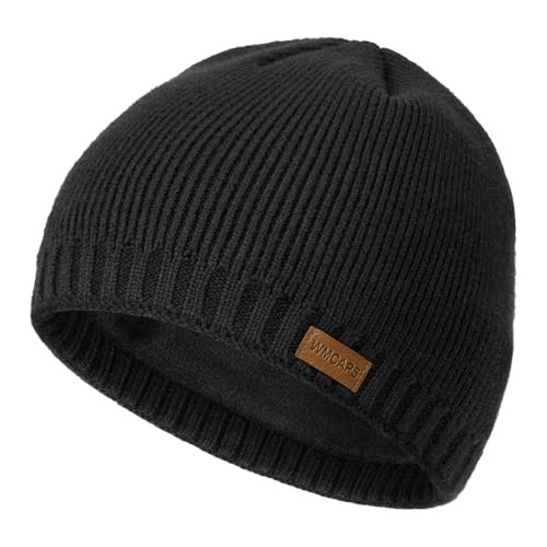 Wmcaps Winter Hats for Men Women, Fleece Lined Knit Beanie Warm Soft Stocking Cap for Cold Weather Outdoor
