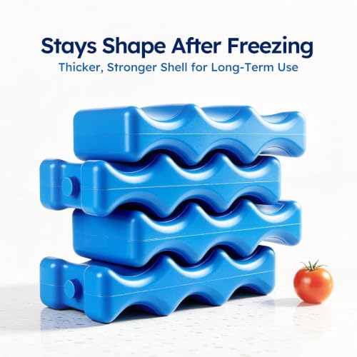 2-Pack Reusable Ice Packs for Cooler & Breast Milk Storage, Contoured Freezer Pack
