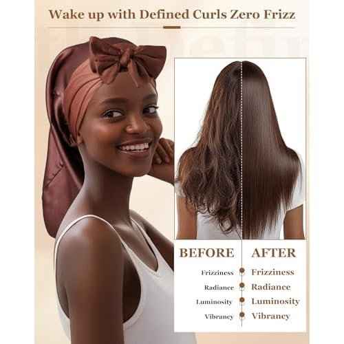 100% Mulberry Silk Bonnet for Sleeping Women Braid Bonnet for Long Hair with Elastic Tie Band Hair Wrap for Braids Curly Hair