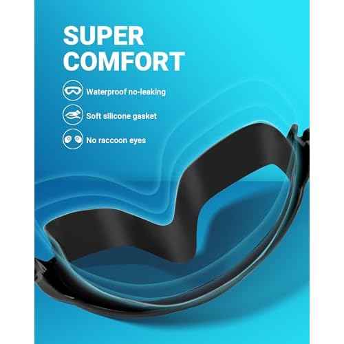 Freela 2 Pack Swim Goggles for Adult Men Women,180¡ÆWide Vision Anti-fog UV Protection No Leak Clear Swimming Goggles