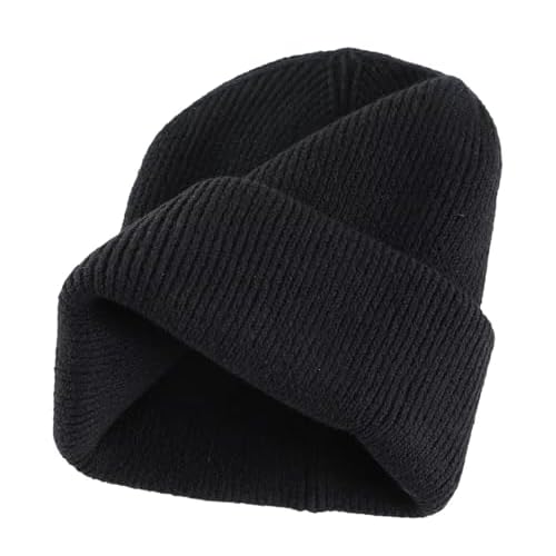 Connectyle Thick Cuffed Beanie for Men & Women Double Layer Knit Winter Hat Acrylic Watch Hat Warm Stocking Skull Cap