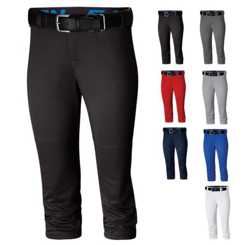 Easton Women's Pro Elite Fastpitch Softball Pants Large Black - Stretchable Protective Athletic Trousers