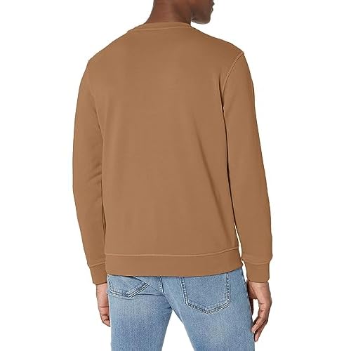 BOSS Men's Patch Logo French Terry Pullover Cotton Sweatshirt