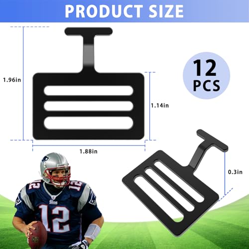 12 Pcs 1.5 Inch Football Shoulder Pad T Hooks Replacement Sport Equipment