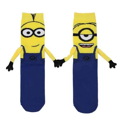 Bioworld Minions 3D Character Adult Casual Crew Socks