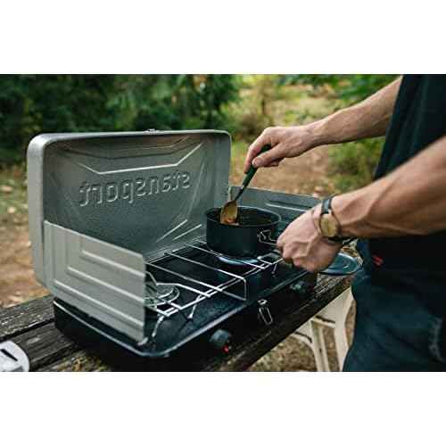 Stansport 2-Burner Regulated Propane Stove - Silver (203-93)