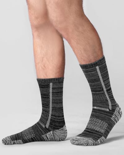 Men's Cotton Crew Work Socks - Cushioned, 10-13 Size, Multicolor