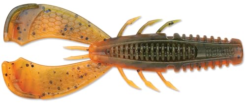 Bama Craw Soft Plastic Crawfish Bait with Realistic Claw Action - 3.5 Inch, Flipping & Punching Jig Trailer