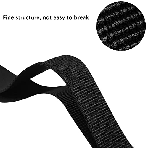 Heavy Nylon Webbing Strap 1 1/4 Inch Black 10 Yards for DIY Outdoor Gear