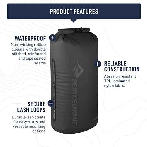 Sea to Summit Big River Dry Bag, Heavy-Duty Dry Storage, 65 Liter, Picante Red
