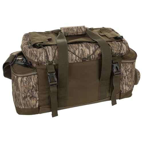 Drake Waterfowl Men's Blind Hunting Camo Duffle Range Gear Bag with Adjustable Shoulder Strap